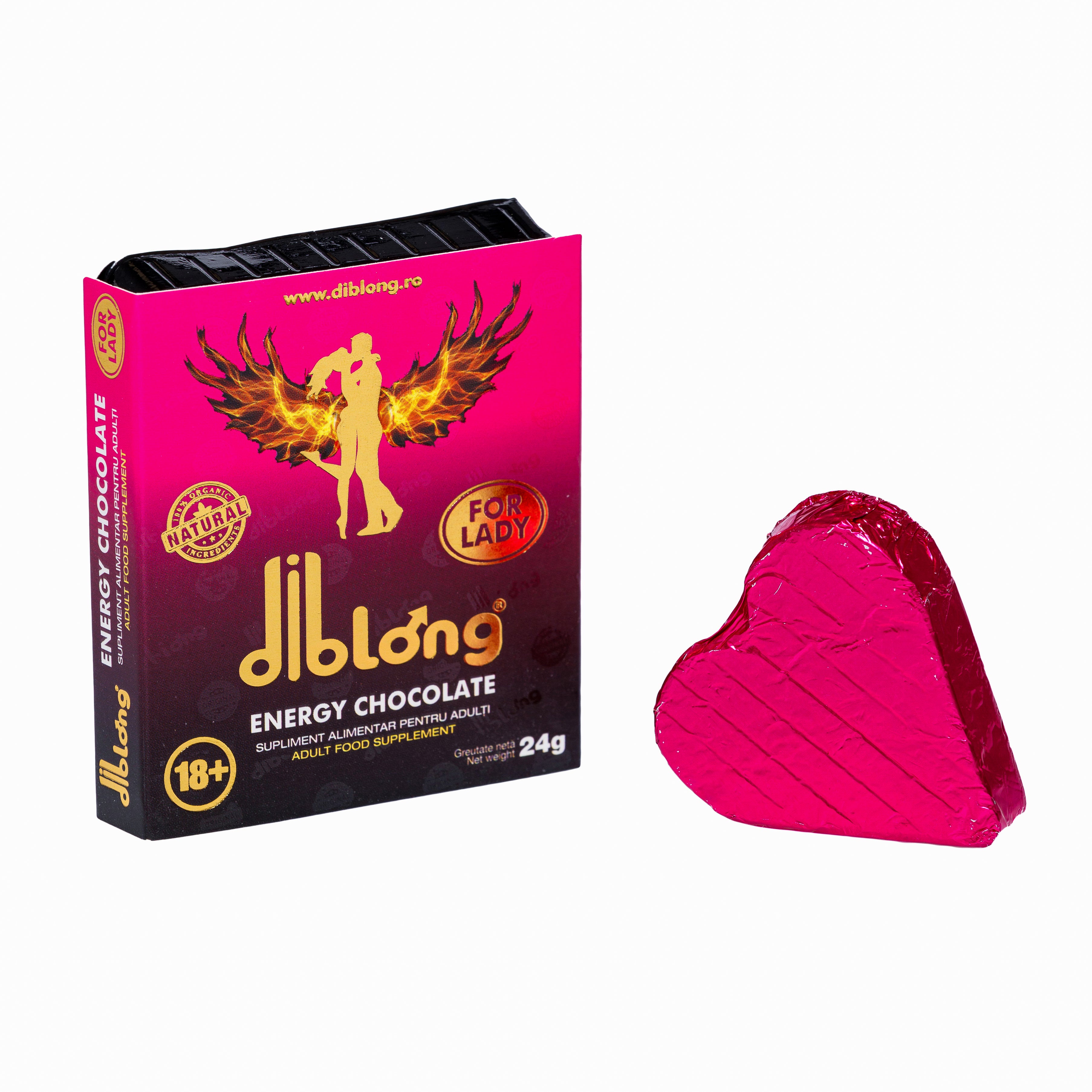 Ciocolată afrodisiac DIBLONG ENERGY CHOCOLATE for LADY, 24g