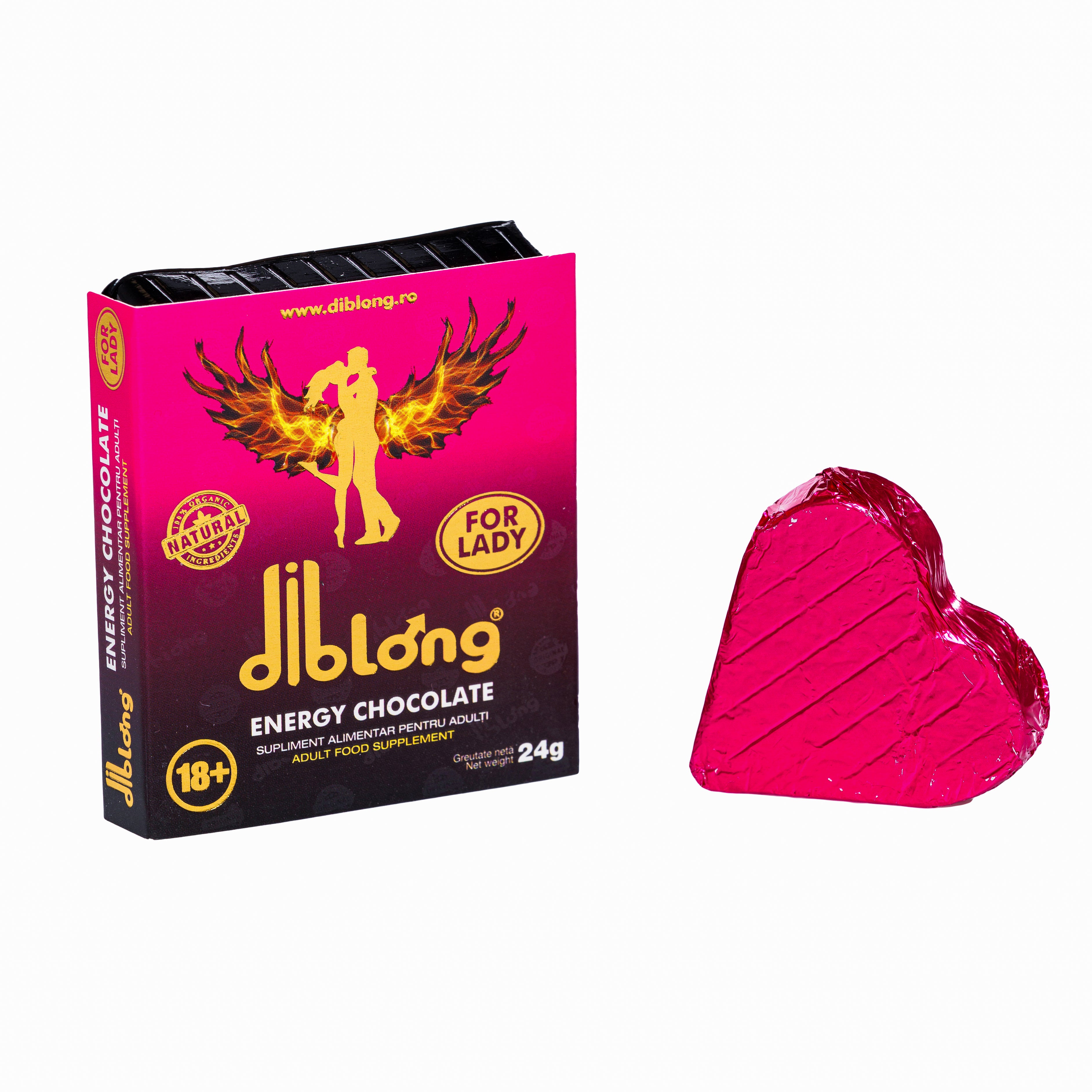 Ciocolată afrodisiac DIBLONG ENERGY CHOCOLATE for LADY, 24g